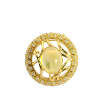  14K Yellow Gold Charm w/ Yellow Stone