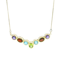  14K Yellow Gold Birthstone Necklace