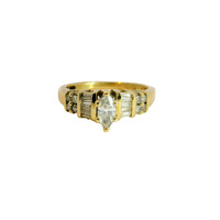  14K Yellow Gold Diamond Bridal Ring