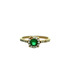  18K Gold Diamond & Emerald Ring