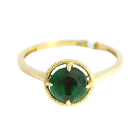  10K Yellow Gold Ring w/ Green Stone