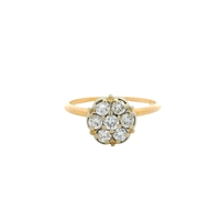 14K Gold Diamond Cluster Ring