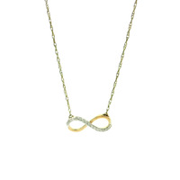  10K Gold & Diamond Infinity Pendant
