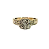  10K Yellow Gold Diamond Chip Cluster Ring