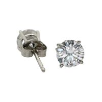 14K White Gold Lab Grown Diamond Stud Earrings