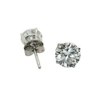 14K White Gold Lab Grown Diamond Stud Earrings