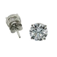 14K White Gold Lab Grown Diamond Stud Earrings