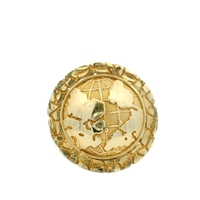  10K Gold Men's Globe Ring