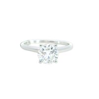 14K White Gold Lab Grown Diamond Solitare Band