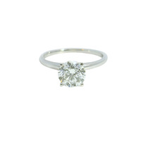 14K White Gold Round Brilliant Lab Grown Diamond Bridal Ring