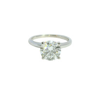 14K White Gold Round Brilliant Lab Grown Diamond Bridal Ring