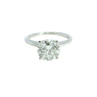 14K White Gold Round Brilliant Lab Grown Diamond Bridal Ring