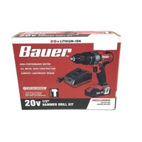 Bauer 20V 1/2” Hammer Drill Kit