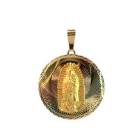 14K Tri-Color Gold Religious Charm