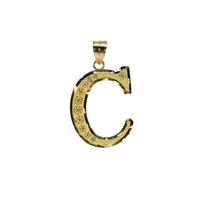 10K Yellow Gold C Initial Charm