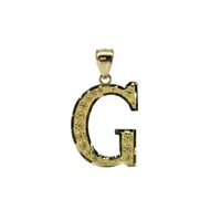 10K Yellow Gold G Initial Charm