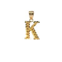 10K Yellow Gold K Initial Charm