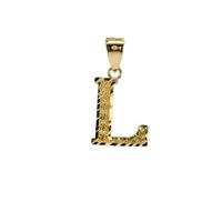 10K Yellow Gold L Initial Charm