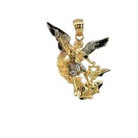 14K Yellow Gold Saint Michael Charm