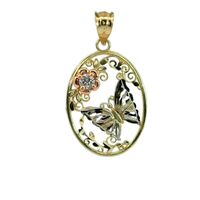 14K Yellow Gold Butterfly Charm