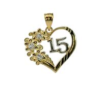 10K Yellow Gold Quinceañera Charm