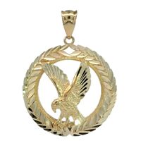 14K Yellow Gold Eagle Charm