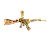 10K Tri-Color Gold Rifle Charm