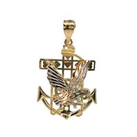 10K Yellow Gold Mariner's Cross Charm