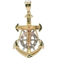  10K Yellow Gold Mariner's Cross Charm