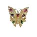 14K Yellow Gold CZ Butterfly Ring