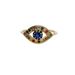 14K Yellow Gold Hamsa Ring w/ Colored CZ