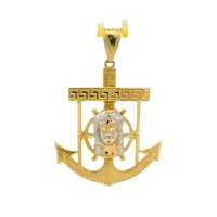  10K Gold Mariners Cross Pendant