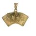 10K Yellow Gold Good Luck Card Charm