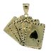 10K Yellow Gold Royal Flush Charm