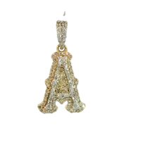 10K Yellow Gold Diamond A Initial Charm