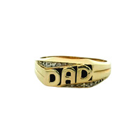 10K Gold & Diamond DAD Ring
