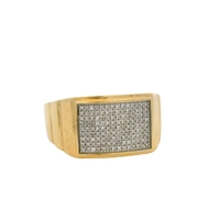 10K Gold & Diamond Men's Cluster Ring