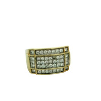 10K Gold Men's Diamond Cluster Ring