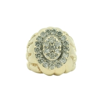  10K Gold & Diamond Cluster Ring