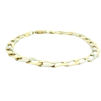  10K Gold Diamond Cut Curb Bracelet