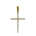  18K Gold Diamonds Cross Charm