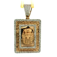  10K Gold & Diamond Egyptian Pendant