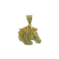  14K Gold & CZ Horse Charm