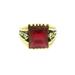  10KT Men's Red Stone Ring