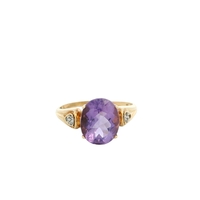  10K Gold Ladies Purple Stone Ring