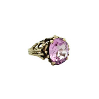  14K Gold & Pink Stone Ring