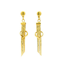 18K Gold Dangle Earring Set