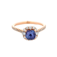  14K Gold Ladies Purple Stone Ring