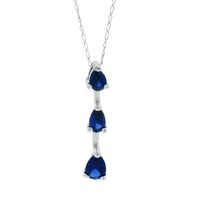  10K Gold Blue Stone Necklace
