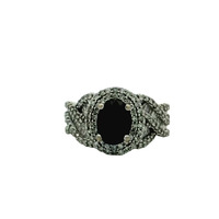  14K Gold Sapphire & Diamond Ring